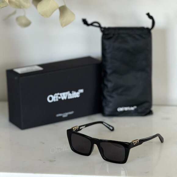 Off-White ALBANY Men Sunglasses Black Grey Square OERI13E ALBANY 1007 - Picture 2 of 11